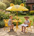 Set LEQ MELISENDA Tigre, tiger, slnečník 105 cm, stôl 50 cm, 2 stoličky, detský