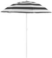 Slnečník DALIA 180 cm, čierno-biely, s naklápacím kĺbom