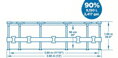 Bestway 56709 Steel Pro MAX Deluxe Series™, vzor ratan, 366x100 cm, filter, rebrík 13 detail