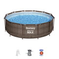 Bestway 56709 Steel Pro MAX Deluxe 366x100 cm, bazén ratanový vzor