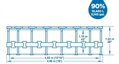 Bazén Bestway® Steel Pro MAX, 5612Z, filter, pumpa, rebrík, plachta, 4,88x1,22 m 5 detail