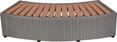 Schodík MSpa k okrúhlej vírivke, vzhľad ratan, šedé, 92x30x22 cm