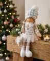 Vianočná dekorácia Deti, biele, 22 cm