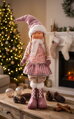 Vianočná dekorácia Dievča, ružové, 75 cm