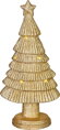 Dekorácia MagicHome Vianoce, stromček LED, polyresin, zlatý, 15,5x11x31 cm