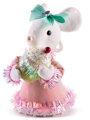 Vianočná dekorácia Candy Line, myška, ružová, 27 cm