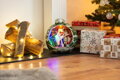 Vianočná dekorácia Balet v guli, 7 LED, farebná, s melódiami, 3xAA, interiér, 6, náradie