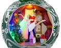 Vianočná dekorácia Balet v guli, 7 LED, farebná, s melódiami