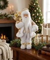 Dekorácia MagicHome Vianoce, santa, textil, zlatý, 28x37x80 cm