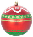 Vianočné gule na stromček 4 ks, červeno - zelené, s ornamentami, 10 cm, 9, náradie