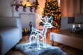 Vianočná dekorácia Sob, 144 LED studená biela, 230V, 50 Hz, exteriér, 59x27,5x64 cm