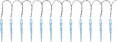 Vianočné osvetlenie reťaz Icicle, 12 LED, studená biela, 2,2 m