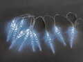 Vianočné osvetlenie reťaz Icicle, 12 LED, studená biela, 2,2 m 1 detail