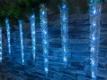 Vianočné osvetlenie reťaz Icicle, 65 LED, ľadovo modrá, 2,7 m, exteriér