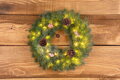 Veniec na dvere MagicHome Vianoce, prírodný, zasnežený, 48 LED, IP20, 2xAA, 40 cm, 3, náradie