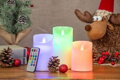 Sviečky MagicHome Vianoce, sada 3 ks, LED, 3xAAA, pravý vosk, jednoduché svietenie, časovač, pohyblivý plameň, 7,5x10; 12,5; 15 cm, 4, náradie