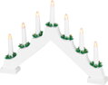 Svietnik MagicHome Vianoce, 7× LED, teplá biela, biely, 39×31 cm