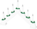 Svietnik MagicHome Vianoce, 7× LED, teplá biela, biely, 39×31 cm