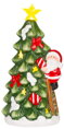 Vianočná dekorácia Stromček so santom, LED, terakota, 11x8,7x21,8 cm, 3, náradie