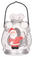 Vianočná dekorácia Santa v balíčku, LED, terakota, 12,8 cm
