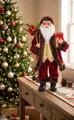Vianočná dekorácia Santa s darčekmi, 60 cm