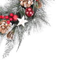 Veniec na dvere MagicHome Vianoce, prírodný, závesný, s čečinou a hviezdami, 39 cm 4 detail