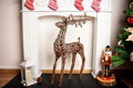 Vianočná dekorácia Jeleň z prútia, strieborný, 41x14x73 cm, 6, náradie