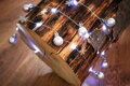 Vianočné osvetlenie na stromček reťaz Ball, 20 LED studená biela, s guľami a vločkami, strieborná, 2xAA, jednoduché svietenie, osvetlenie, L-1,9 m, 3, náradie