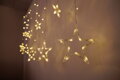 Vianočné osvetlenie reťaz Curtain, 138× LED, teplá biela, s hviezdami, 2,2×0,9 m, exteriér