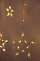 Vianočné osvetlenie reťaz Curtain, 138× LED, teplá biela, s hviezdami, 2,2×0,9 m, exteriér