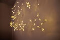 Vianočné osvetlenie reťaz Curtain, 138× LED, teplá biela, s hviezdami, 2,2×0,9 m, exteriér