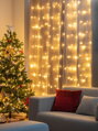 Vianočná reťaz Curtain, 160 LED, teplá biela, 1,5×2 m, exteriér