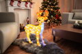Vianočná dekorácia Jeleň, 80 LED, studená biela, akryl, IP44, exteriér, 46x27x63 cm, 2, náradie