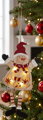 Vianočná dekorácia Snehuliak, LED, závesná, MDF, 23,5 cm