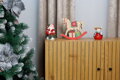 Vianočná dekorácia Drevený koník, 12 LED, teplá biela, 25x4x21 cm