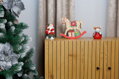 Vianočná dekorácia Drevený koník, 12 LED, teplá biela, 25x4x21 cm