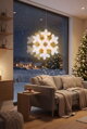Vianočná dekorácia Vločka 20 LED, teplá biela, časovač, 43 cm