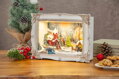 Vianočná dekorácia Vianočný obraz, LED, 3D, 28,5x21,2 cm