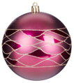 Vianočné gule na stromček 4 ks, bordové, matné, s dekoráciou, 10 cm, 5, náradie