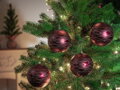 Vianočné gule na stromček 4 ks, bordové, matné, s dekoráciou, 10 cm, 6, náradie