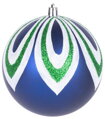 Vianočné gule na stromček 4 ks, modré, s dekoráciou, na vianočný stromček, 10 cm, 7, náradie