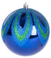 Vianočné gule na stromček 4 ks, modré, s dekoráciou, na vianočný stromček, 10 cm, 8, náradie