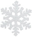 Vianočné ozdoby na stromček 12 ks, snehová vločka, biela, 10 cm