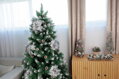 Umelý kvet MagicHome Vianoce, Poinssetia, strieborná, stonka