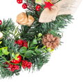 Veniec na dvere MagicHome Vianoce, s čečinou a mašľami, 41 cm 3 detail