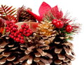 Vianočný svietnik na stôl s čečinou a kvetom, prírodný, 15 cm, 9, náradie