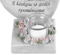 Dekorácia MagicHome, Srdce s anjelikmi, polyresin, na hrob, 15,5x12x17,5 cm 1 detail