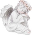 Dekorácia MagicHome, Sediaci anjel, LED, polyresin, na hrob, 15x15x14,5 cm, 5, náradie