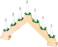 Svietnik MagicHome Vianoce, 7x LED teplá biela, imitácia dreva, 2xAA, interiér, 39x4,5x29 cm, 1, náradie