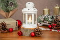 Lampáš MagicHome Vianoce, biely, s LED sviečkou, 10x15/20 cm, 2, náradie